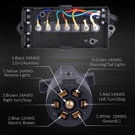 7 way trailer wiring junction box|heavy duty trailer wiring kit.